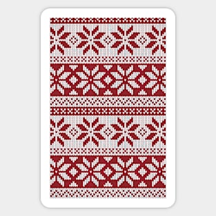 Red Crochet Pattern Sticker